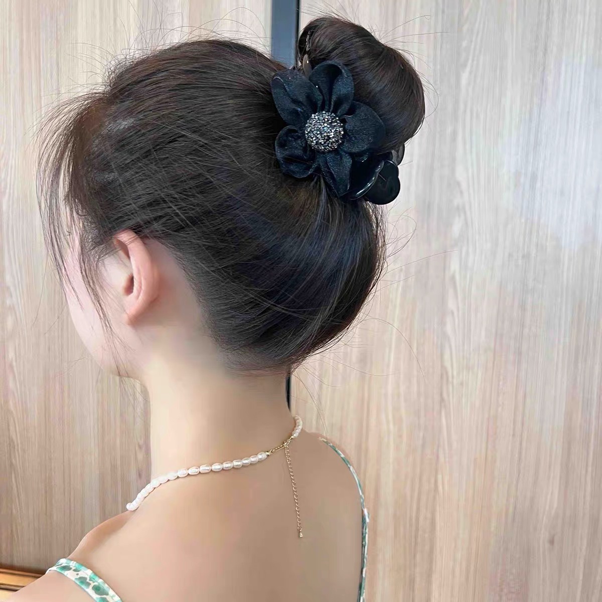 Kẹp Tóc 3 Răng Đính Hoa Phong Cách Hàn Quốc