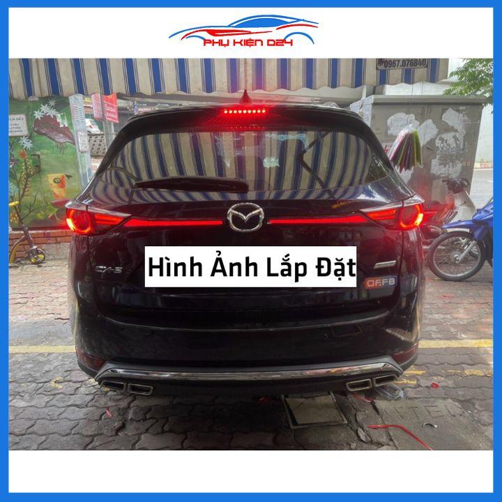 Ốp tay cốp sau có đèn led cho CX5, CX-5 2018-2019-2020-2021 ánh sáng đỏ trang trí xe