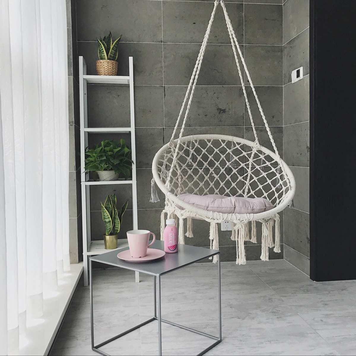 Bắc Âu Võng Tay Dệt Kim Vườn Phòng Ngủ Ban Công Ký Túc Xá Ngoài Trời Trẻ Em Đầm Ngủ Người Lớn Đu Treo Ghế Võng