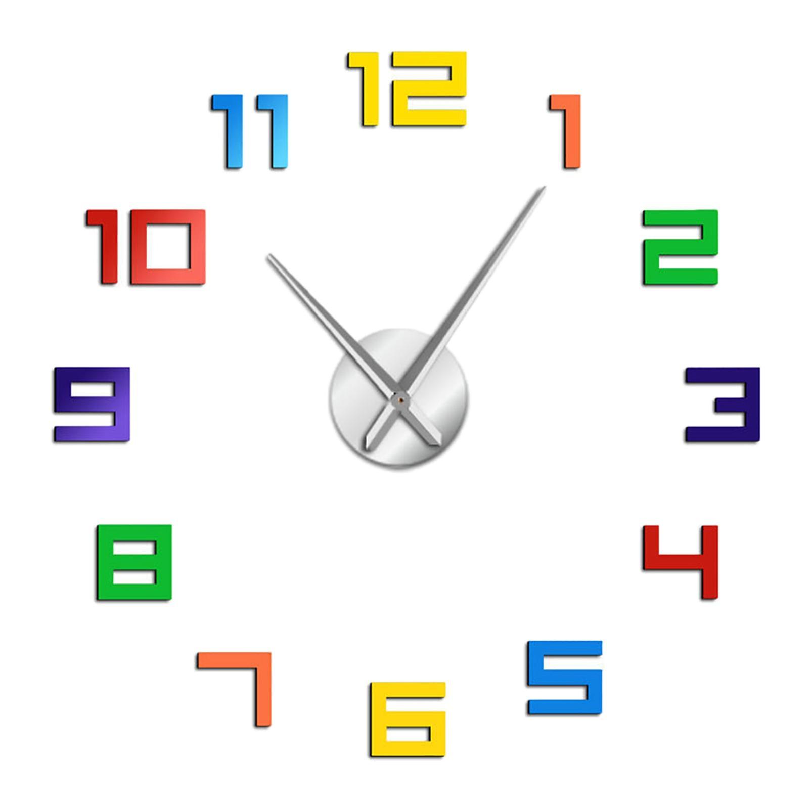 DIY Wall Clock Wall Sticker Arabic Numbers for Home Decoration