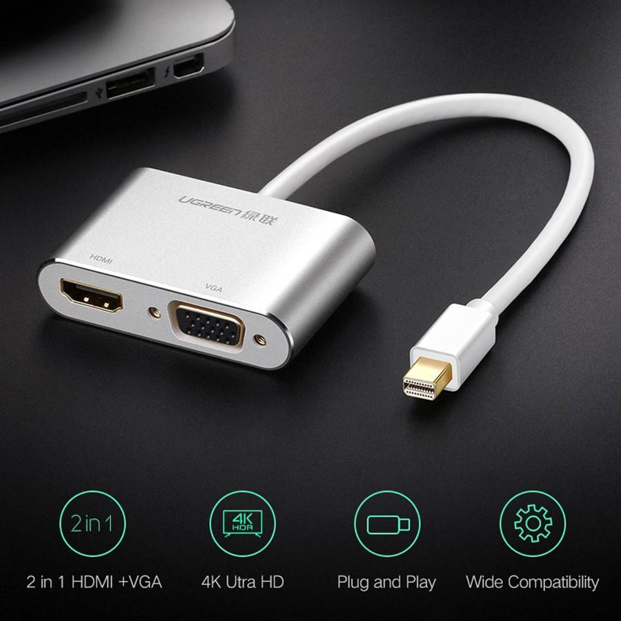 Cáp chuyển đổi Mini DisplayPort sang HDMI, VGA Ugreen 20421 chính hãng - Hàng Chính Hãng