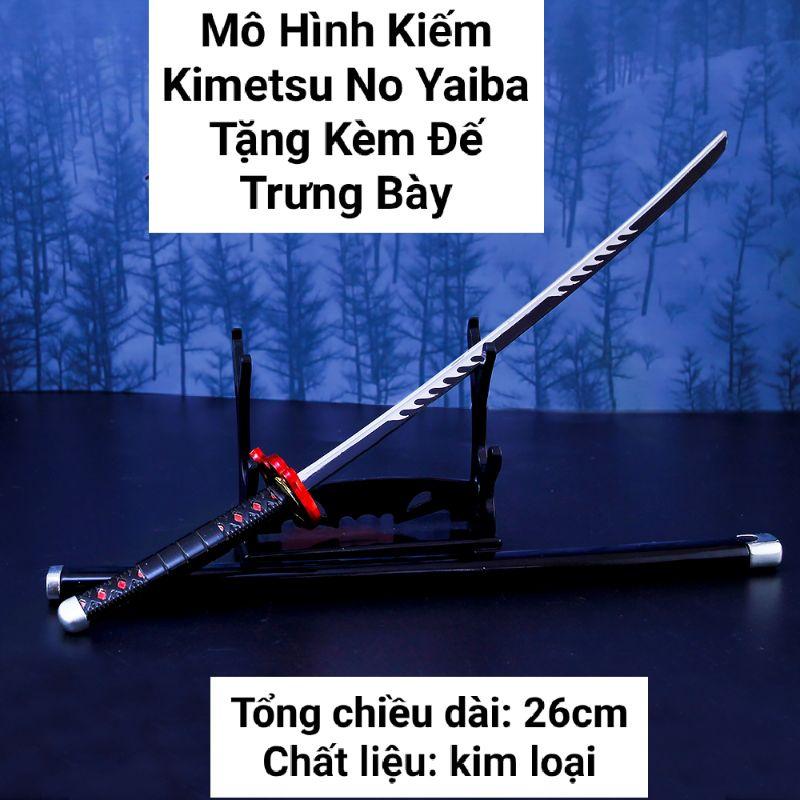 (26cm) Mô hình trưng bày Kiếm Kimetsu No Yaiba Bằng Hợp Kim Không Gỉ - Tanjirou Làng Thợ Rèn