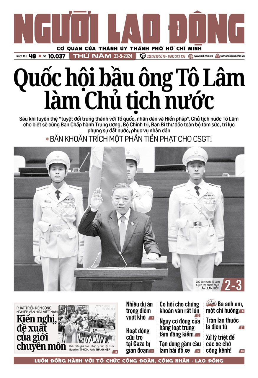 Nhật báo Người Lao Động từ ngày 20-05-2024 đến 26-05-2024