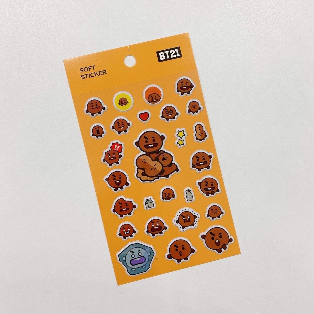 Tấm Sticker BT21 Dễ Thương - Hình Dán BTS