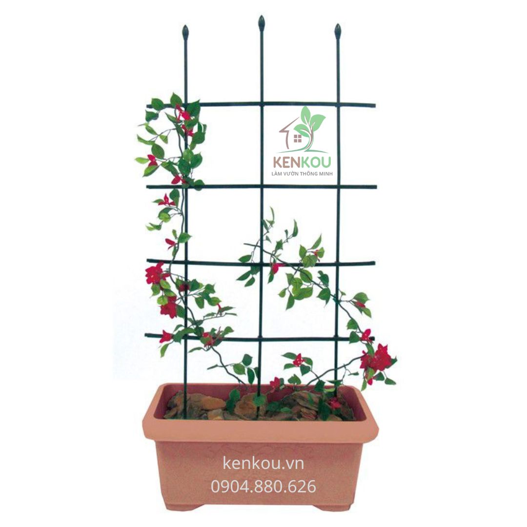 Giàn hoa leo đàn hồi Hàng Chính Hãng DAIM Nhật Bản Combo 2 bộ W60cm x H120cm Lõi thép bọc nhựa làm giàn cây leo