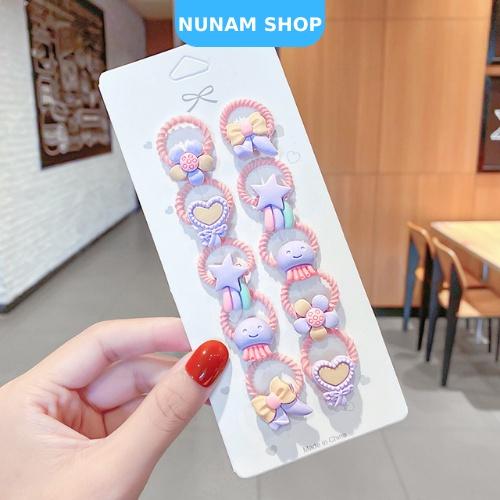 SET10 - DÂY BUỘC TÓC NHIỀU MẪU CUTE CHO BÉ YÊU - NUNAM SHOP
