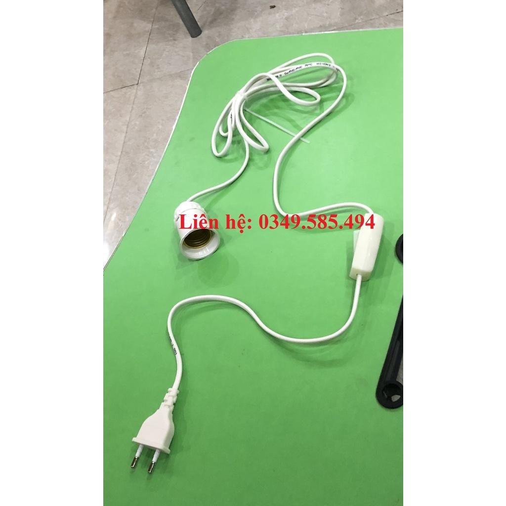 Đui đèn E27 liền dây có công tắc và phích cắm dài 2,5m - 5m - 7m