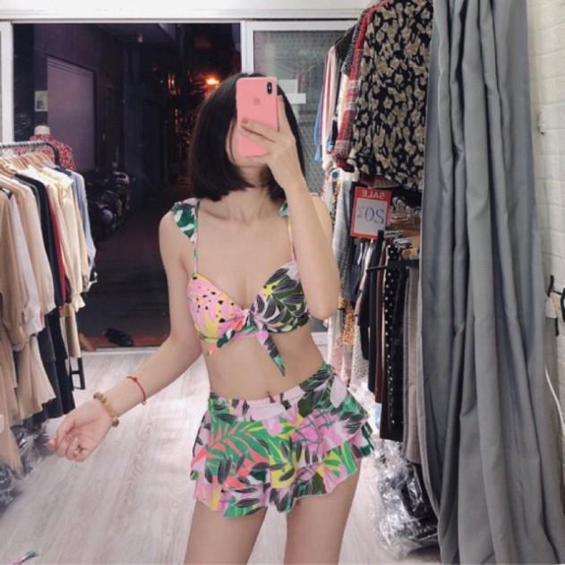 Bikini 2 mảnh họa tiết hoa mặc đi biển đi bơi đẹp ( Kèm ảnh chụp thật)