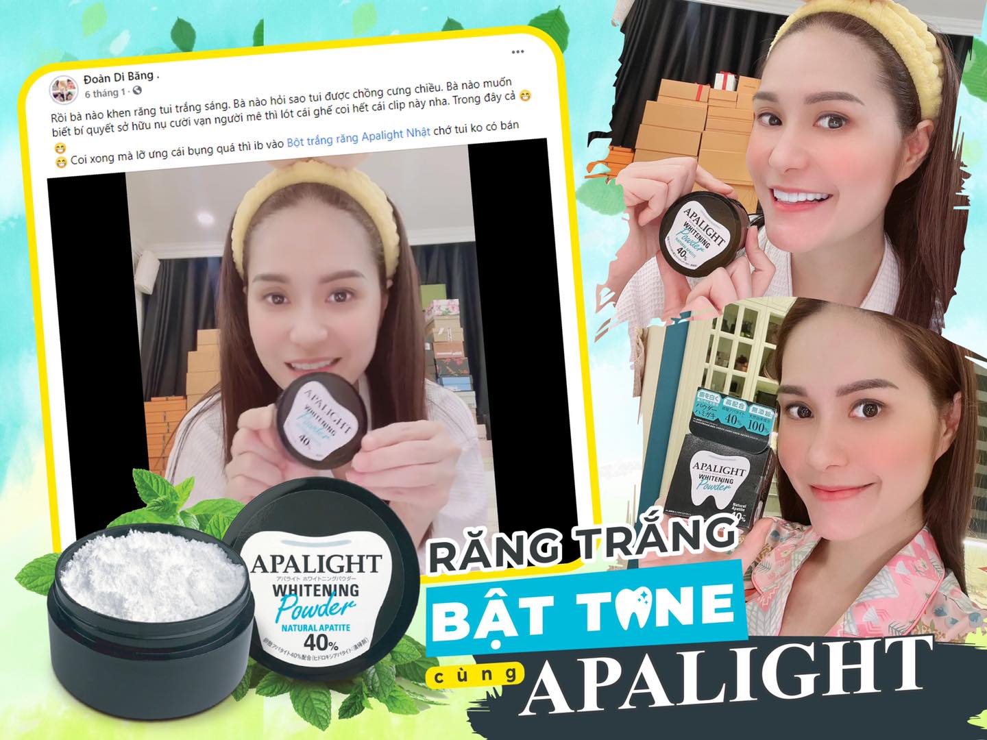 BỘT TRẮNG RĂNG APALIGHT WHITENING POWDER 26G