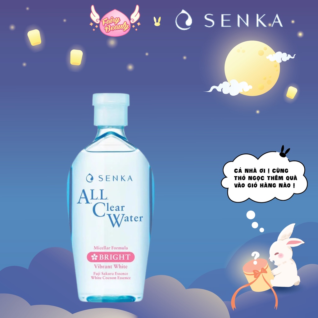 [SENKA] Nước Tẩy Trang Cho Da Khô Nhạy Cảm Giúp Sạch Sâu Và Dưỡng Sáng Làn Da All Clear Water Bright 230ml (Mã 15021)