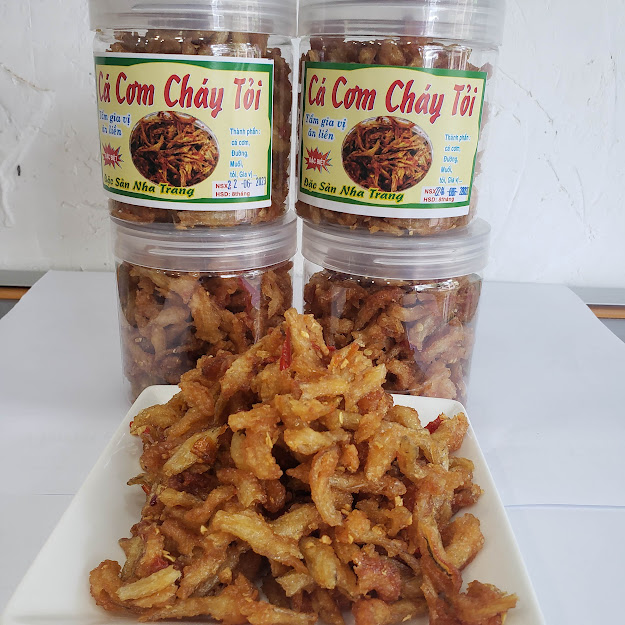 Đặc Sản Nha Trang - Cá Cơm Tẩm Bột Sấy Giòn Mặn Mặn Giòn Giòn,Seavy Hộp 500g