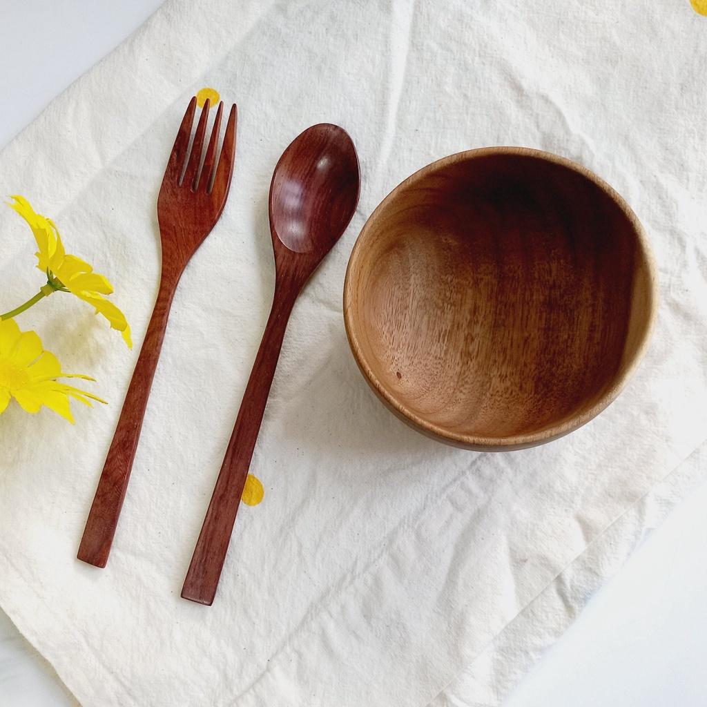 Dao Nĩa Gỗ Trắc Ăn Bánh, Trà Chiều Của Craft Closet