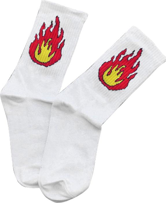 Đôi Vớ ngọn lửa unisex (Màu Trắng)