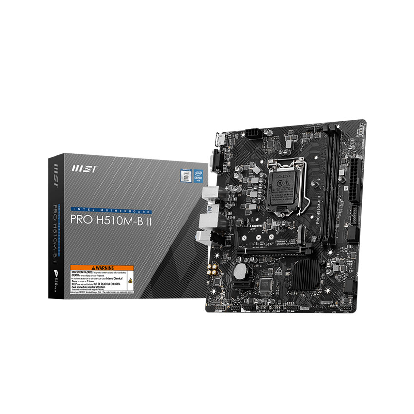 Bo Mạch Chủ Main MSI PRO H510M-B II Socket LGA1200 - Hàng Chính Hãng