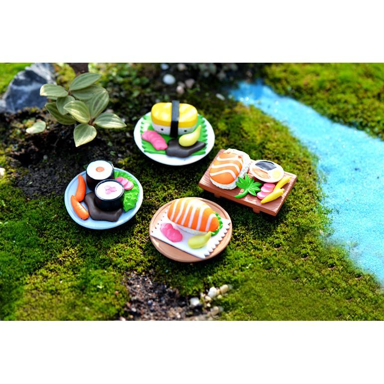 Mô hình món ăn sushi kích thước 1.7 x 4.8cm để trang trí tiểu cảnh, bonsai, nhà búp bê(SMD-69)