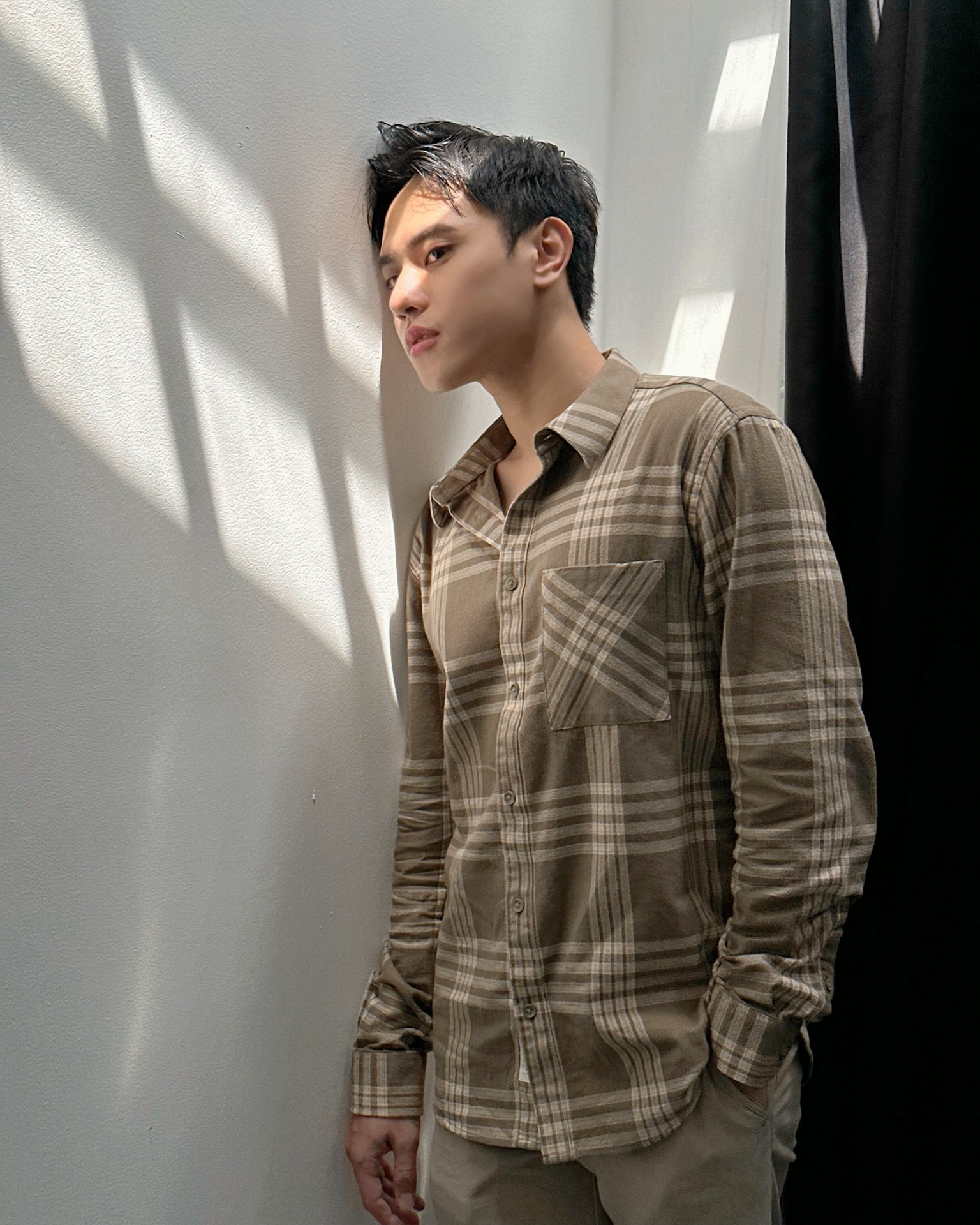 Áo Sơ Mi Nam ROUTINE Flannel Túi Đắp Kẻ sọc Caro Form Regular - 10F23SHL029 | LASTORE MENSWEAR