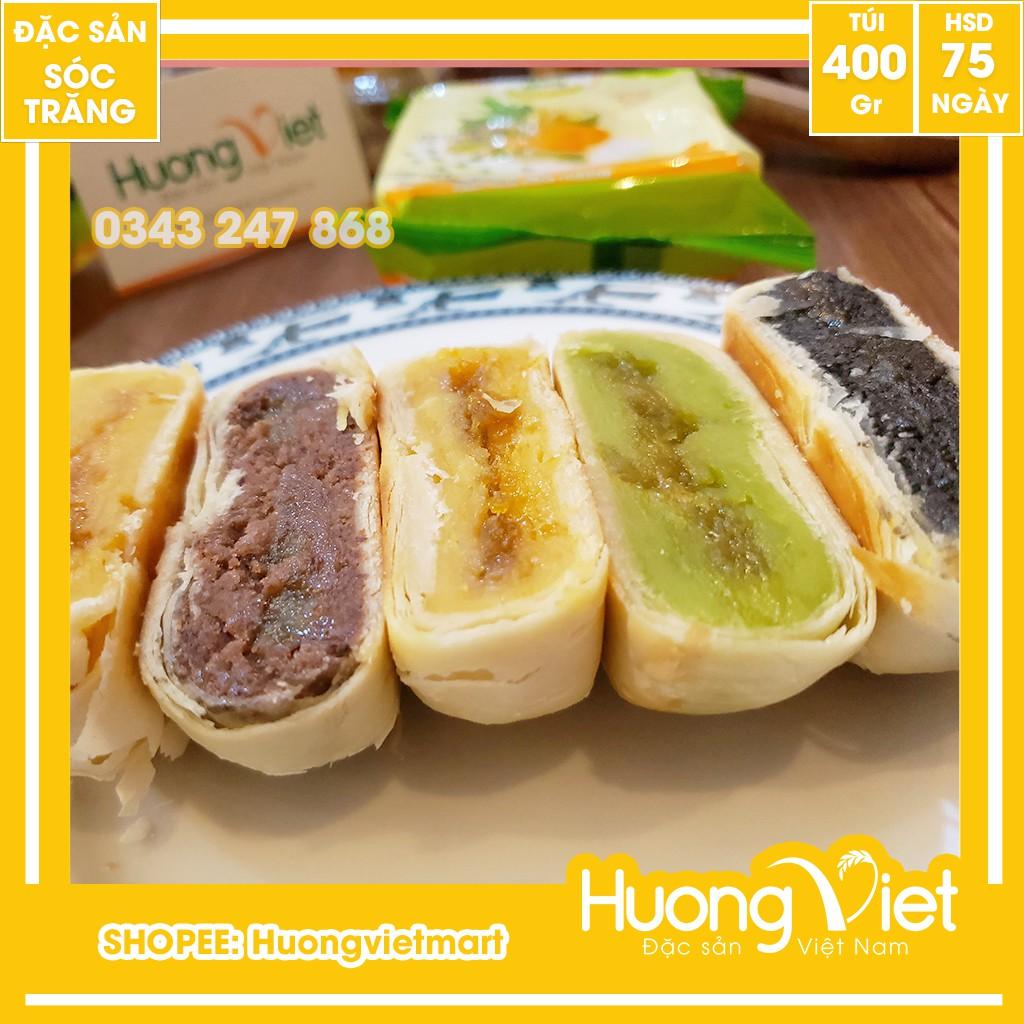 Bánh pía chay thập cẩm 4 vị khác nhau 400g, bánh pía chay Sóc Trăng Tân Huê Viên