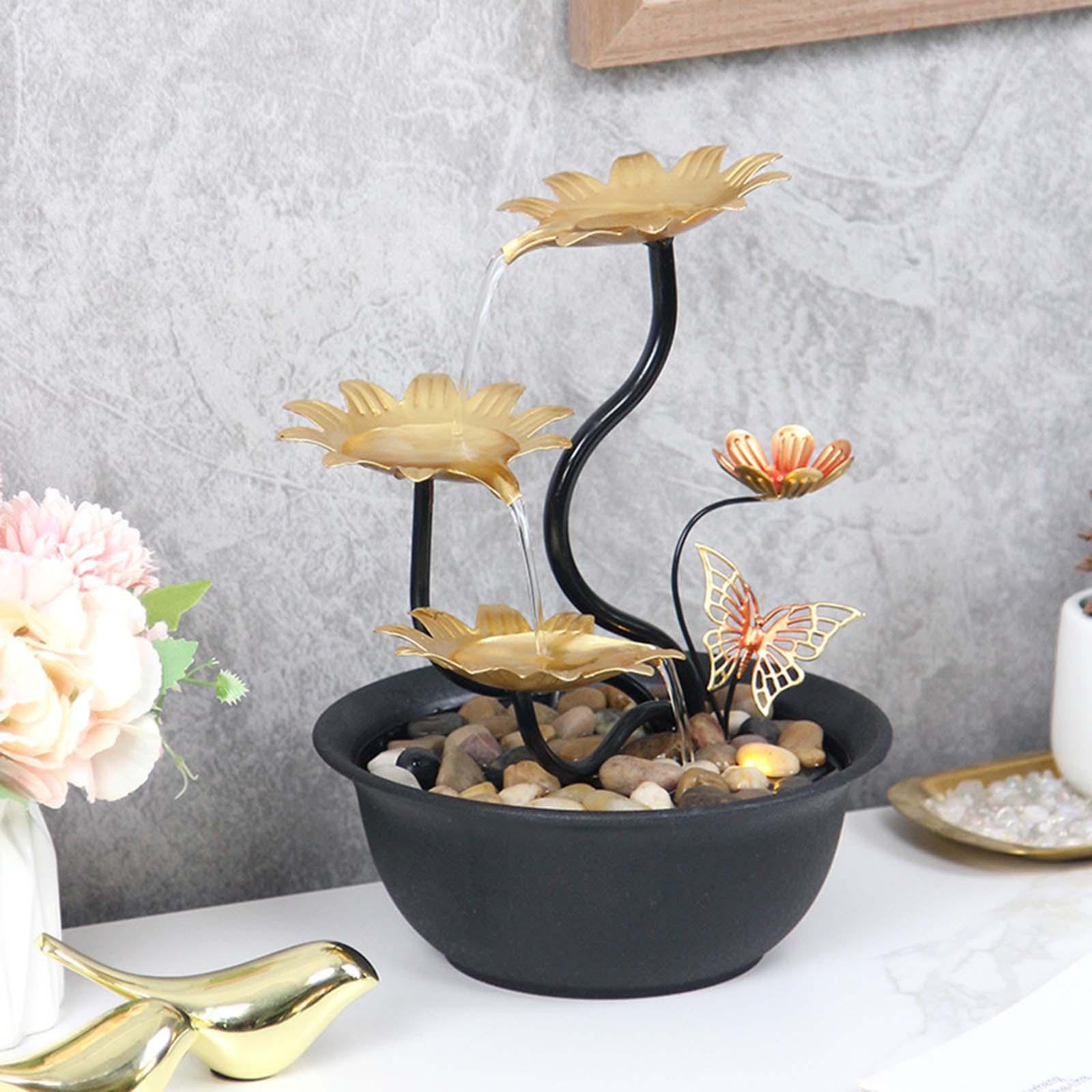 Tabletop Fountain Waterscape 3 Tiers for Zen Meditation Relaxing Living Room