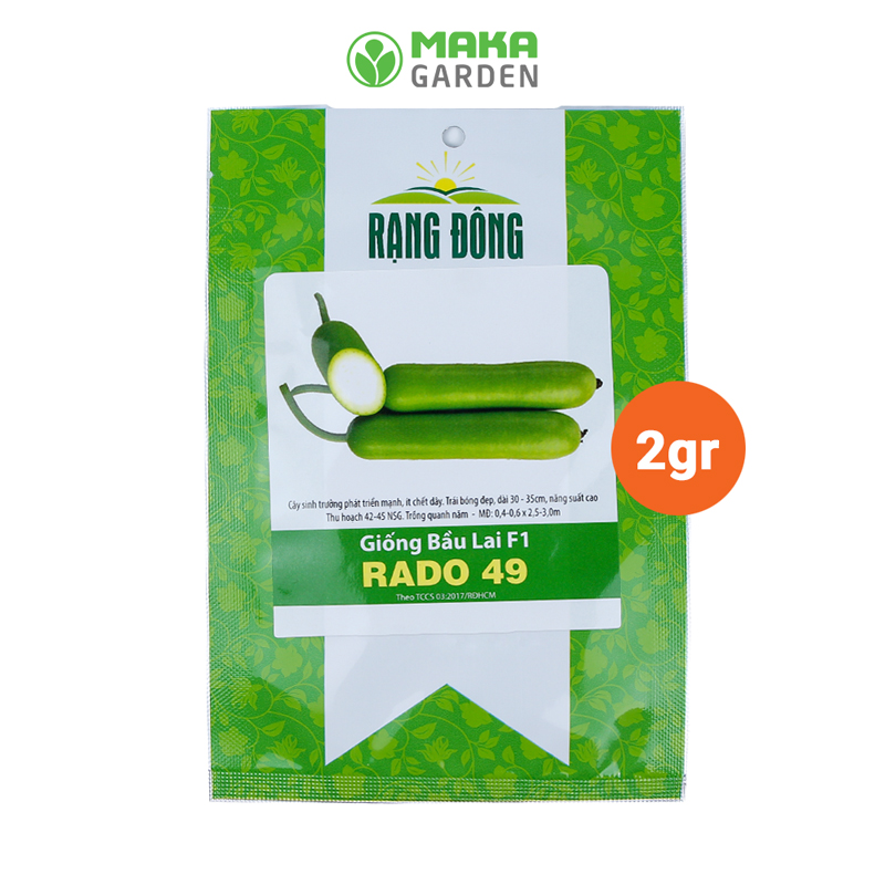 Hạt Giống Bầu Trái Dài F1Rado 49 - Gói 2Gr - Siêu Đậu Trái, Dễ Trồng , Cho Năng Xuất Cao
