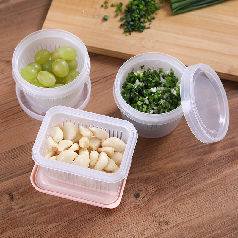 Hộp đựng rau củ có lưới thoát nước tiện dụng HT525
