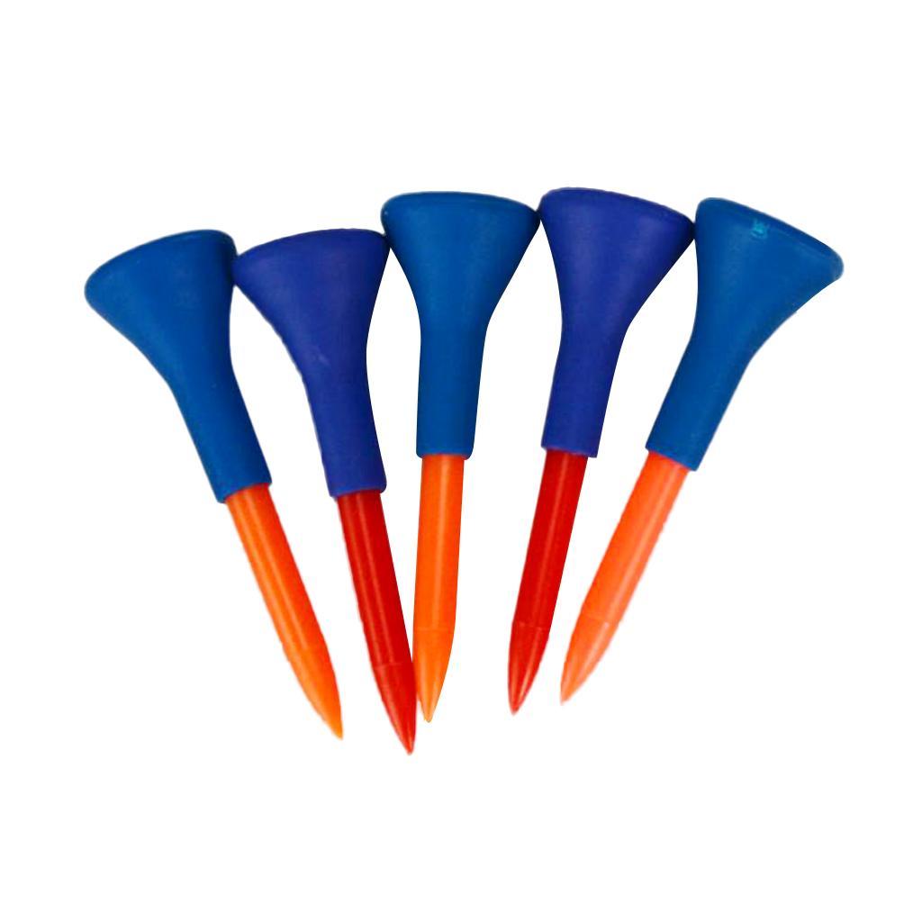 3-10pack 5 Pieces/Set Durable Soft Rubber Cushion Top Golf Tees Random Color