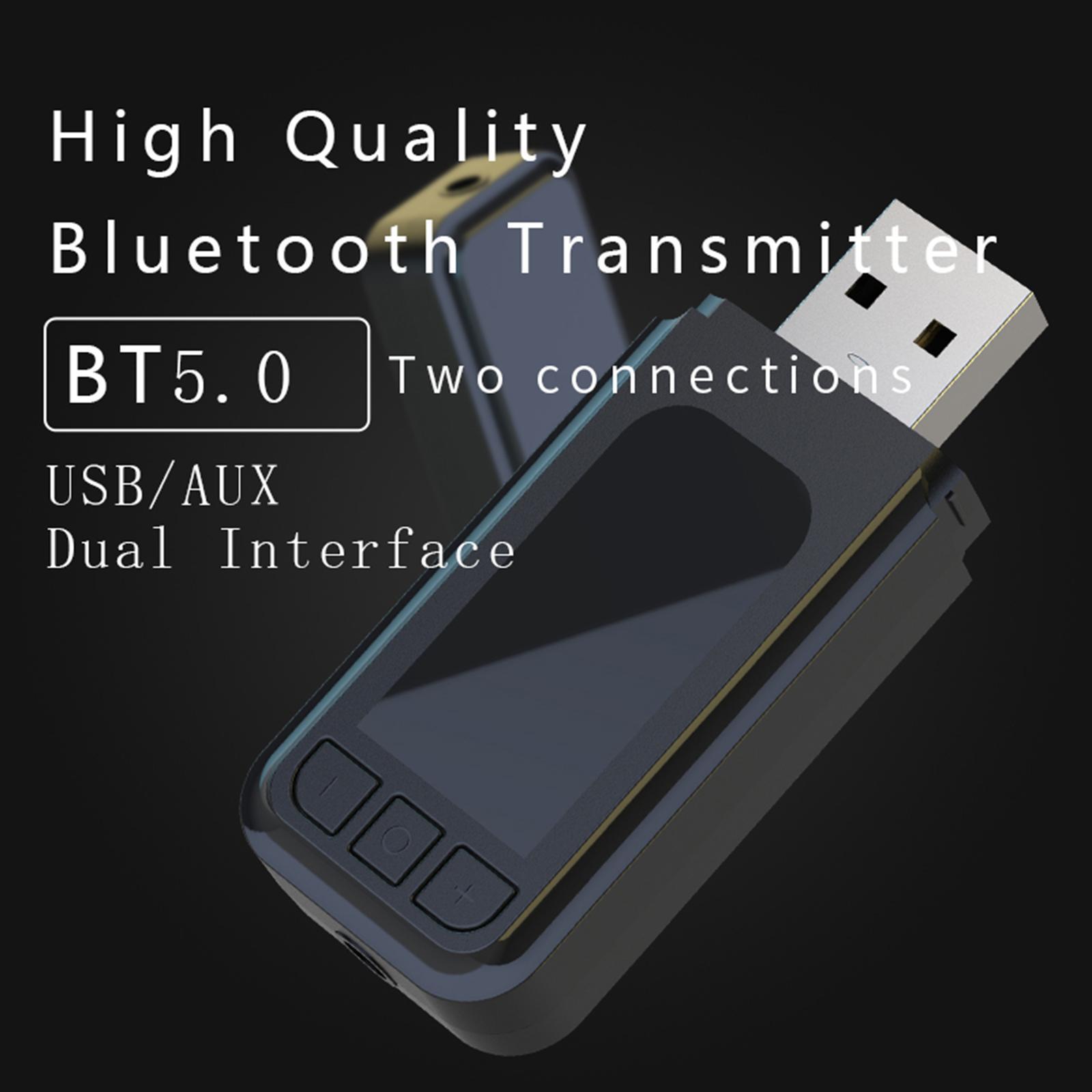 ATS2831 Bluetooth Adapter 5.0 AUX Dual-output 3.5mm Audio Plug And Play