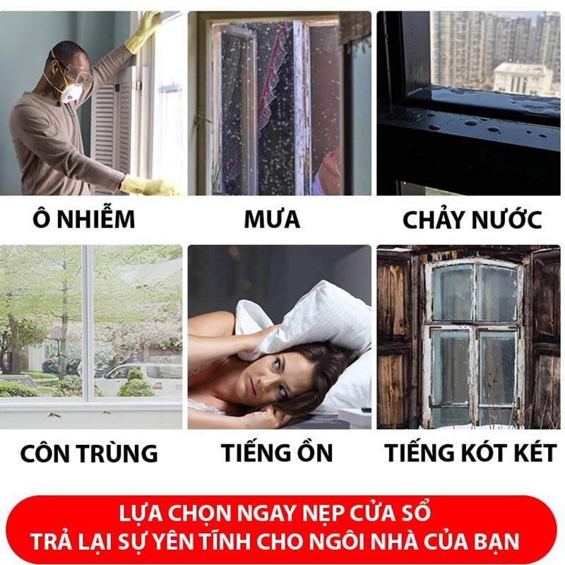 Ron dán chân cửa, cửa sổ chặn khe hở ngăn gió, cách nhiệt, cách âm, chống côn trùng, bụi bẩn
