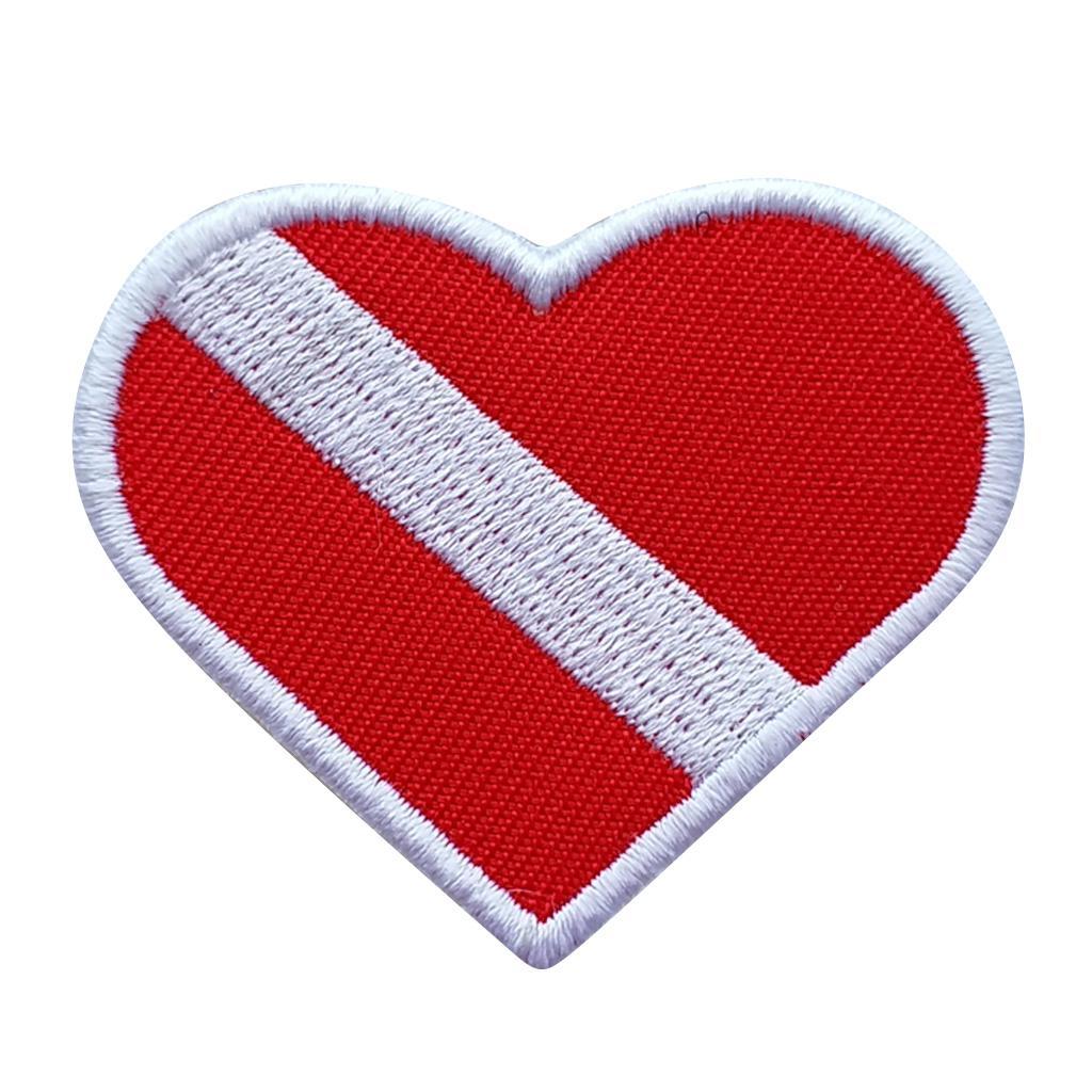 2-10pack Scuba Diving Alpha Flag Diver Down Flag Patch / Badge Red White