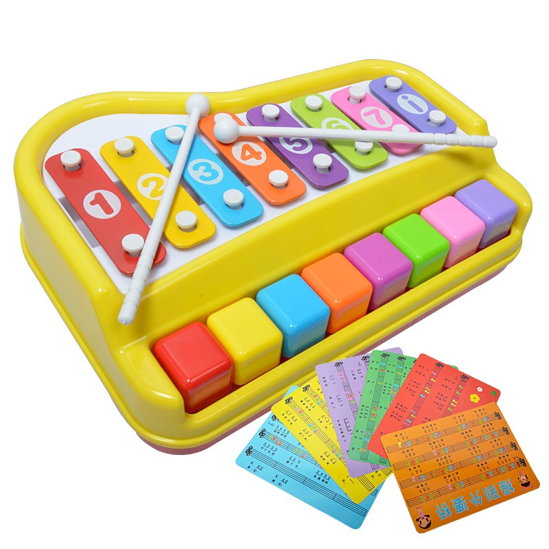 Đồ Chơi Đàn Piano 8 Phím Kết Hợp Xylophone - Phù Hợp Với Trẻ Từ 3 Tuổi, Dạy Bé Nhận Biết Màu Sắc Và Âm Thanh Vui Nhộn