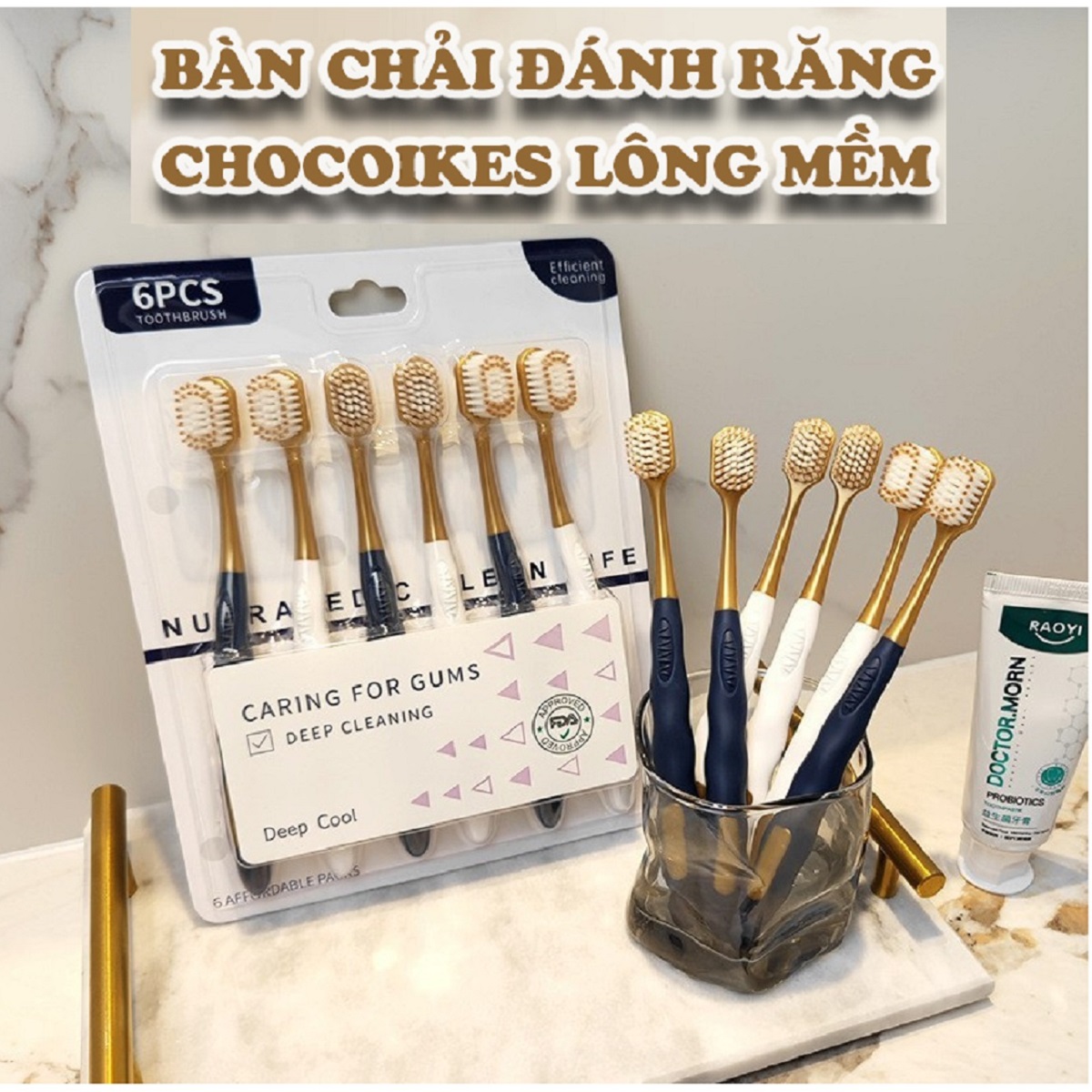 Hình ảnh Combo 6 bàn chả đánh răng nội địa Trung lông mềm, chải siêu nhỏ, làm sạch sâu đánh sạch mảng bám TEETH Nữ Women Men