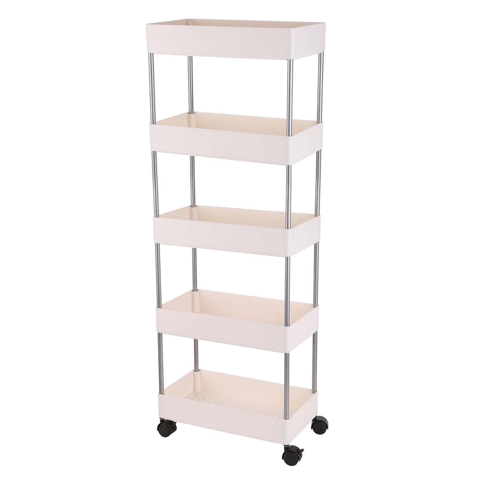 Kệ lưu trữ 5 tầng với bánh xe