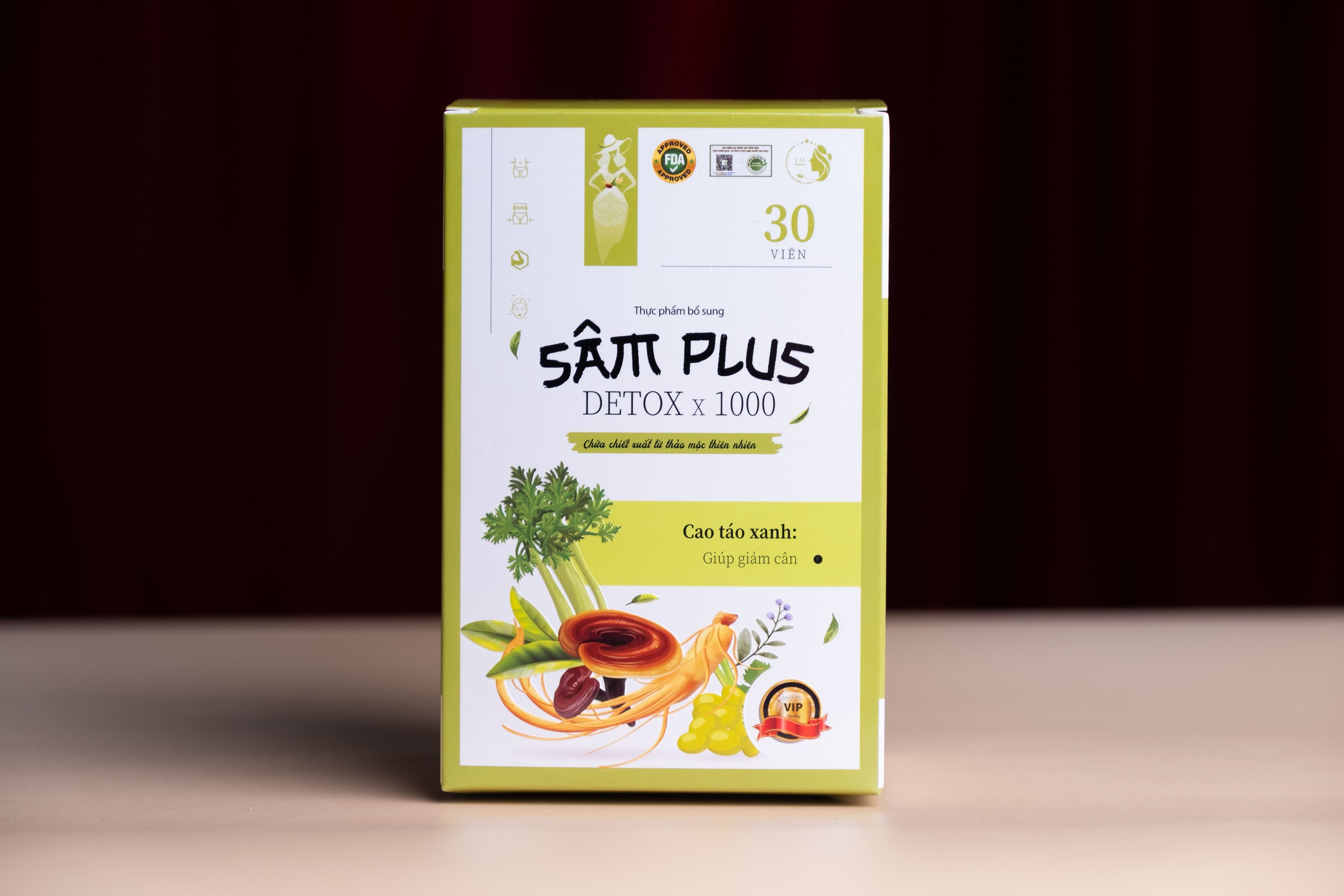 SÂM PLUS DETOX X1000 hỗ trợ giảm thèm ăn phân giải mỡ thừa hỗ trợ kiểm xoát cân nặng an toàn hiệu quả an toàn bằng thảo mộc tự nhiên