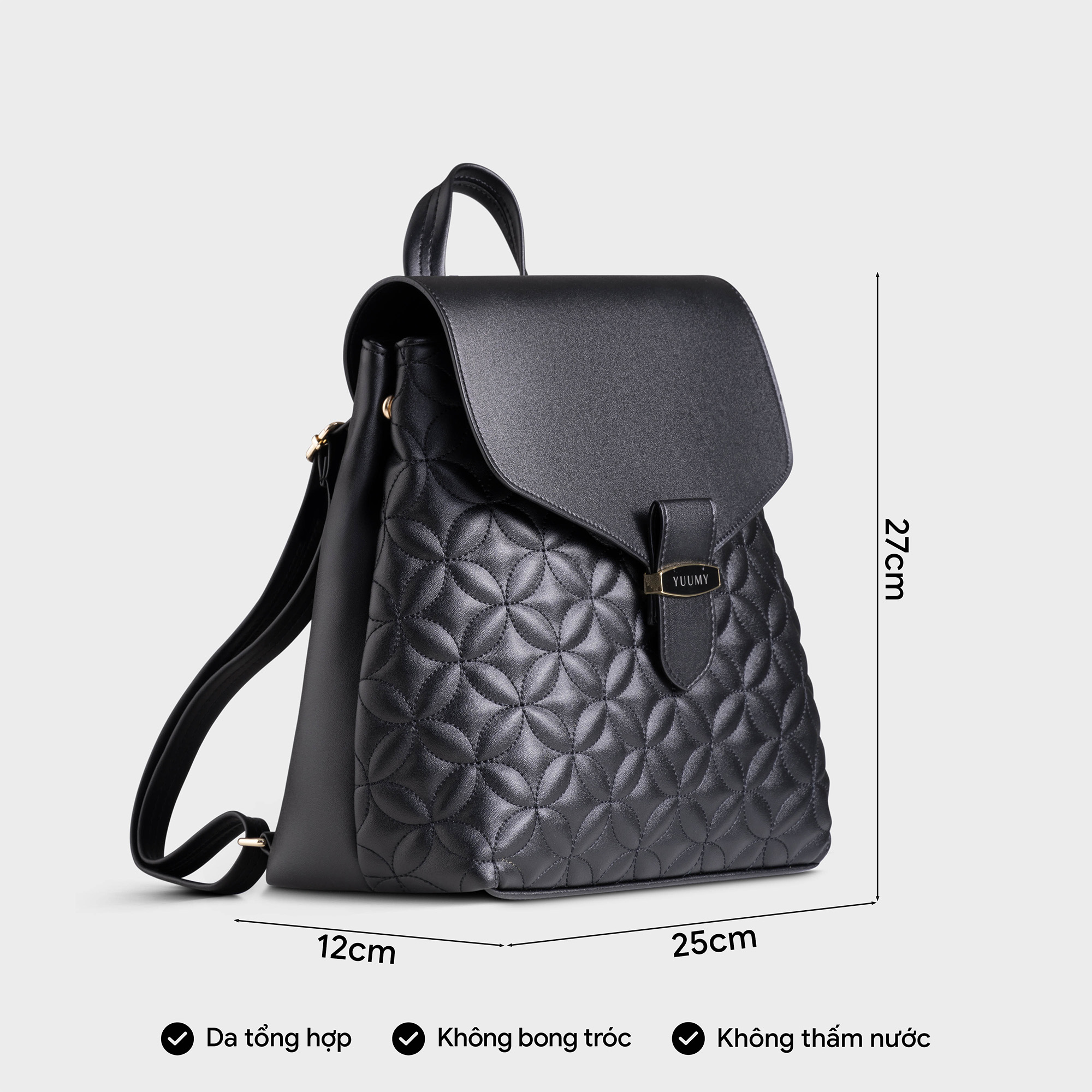 Balo Yuumy ( Thời trang nữ đi chơi cỡ trung - Balo da Seasand YBA80 )