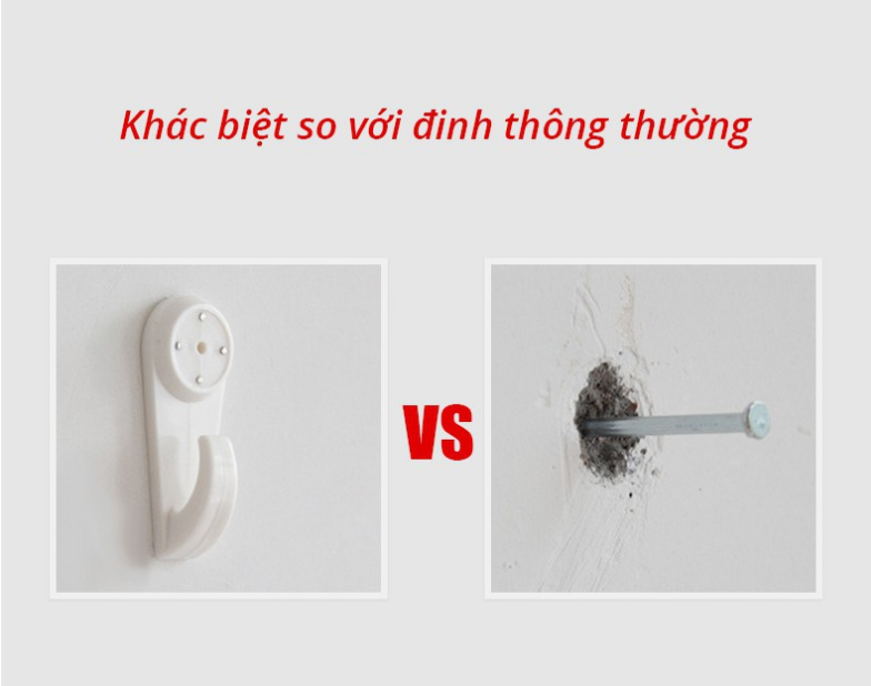 Đinh treo khung tranh, đinh 3 chân 4 chân treo tranh ảnh, móc chìa khóa,móc treo đồ đóng tường tiện lợi không cần khoan