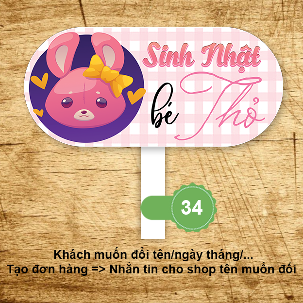 Bảng hashtag sinh nhật MS 34