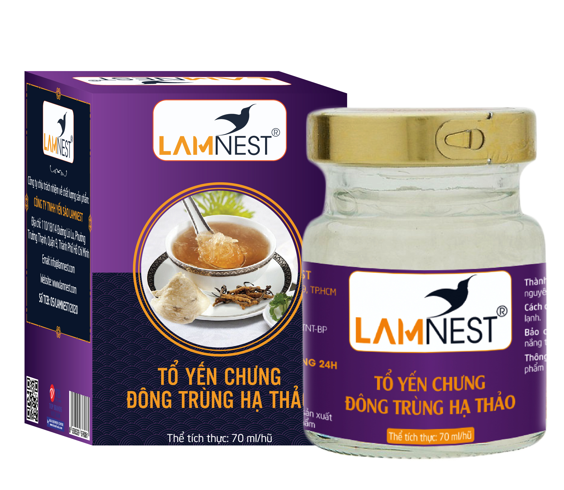 TỔ YẾN CHƯNG ĐÔNG TRÙNG HẠ THẢO - YẾN SÀO LAMNEST