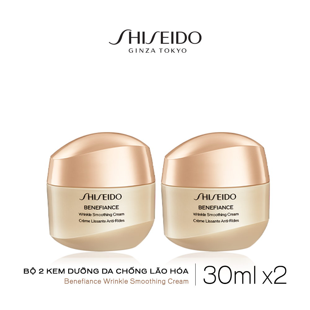 [Special Set] Bộ 2 Kem dưỡng da chống lão hóa Shiseido Benefiance Wrinkle Smoothing Cream 30ml