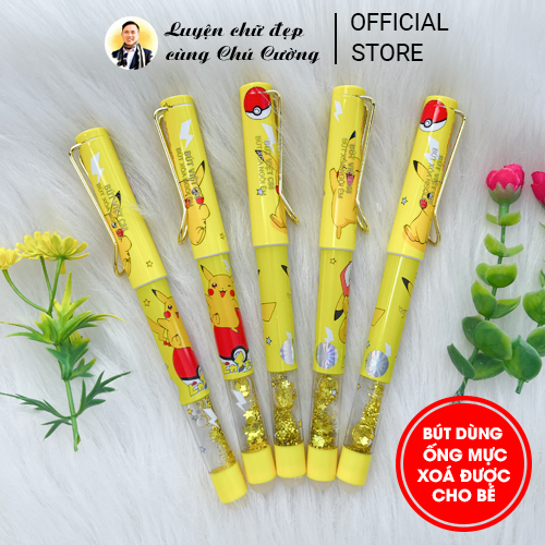 Bút Mực Xoá Được | Bút Mực chuyên dùng ống Mực Xoá | Bút Việt C88 mẫu Pikachu (đọc kỹ mô tả)