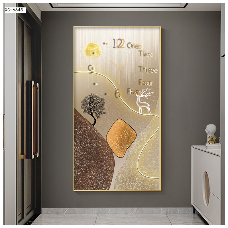 Đồng Hồ Hình Khối Nghệ Thuật Decor Phòng Khách - Tranh Tráng Gương Dán Tường Giá Rẻ