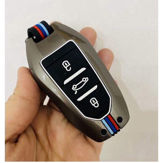 Ốp Chìa Khóa, Ốp Khóa Xe Peugeot 2008, 3008, 5008, 408 Hợp Kim Kẽm Cao Cấp