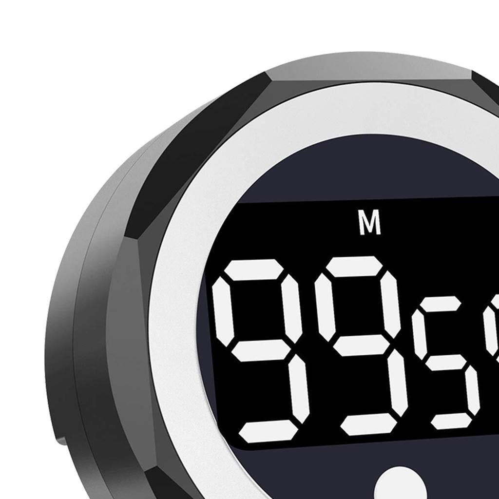 Digitial Timer Manual Knob Alarm Clock Stopwatch Kitchen Meeting Cooking