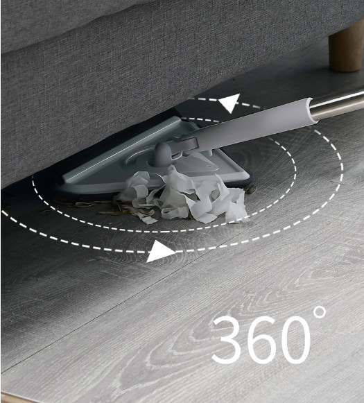 Bộ Cây vệ sinh lau rửa kính lau sàn 2 mặt kéo dài 1.9m Shika Triangle