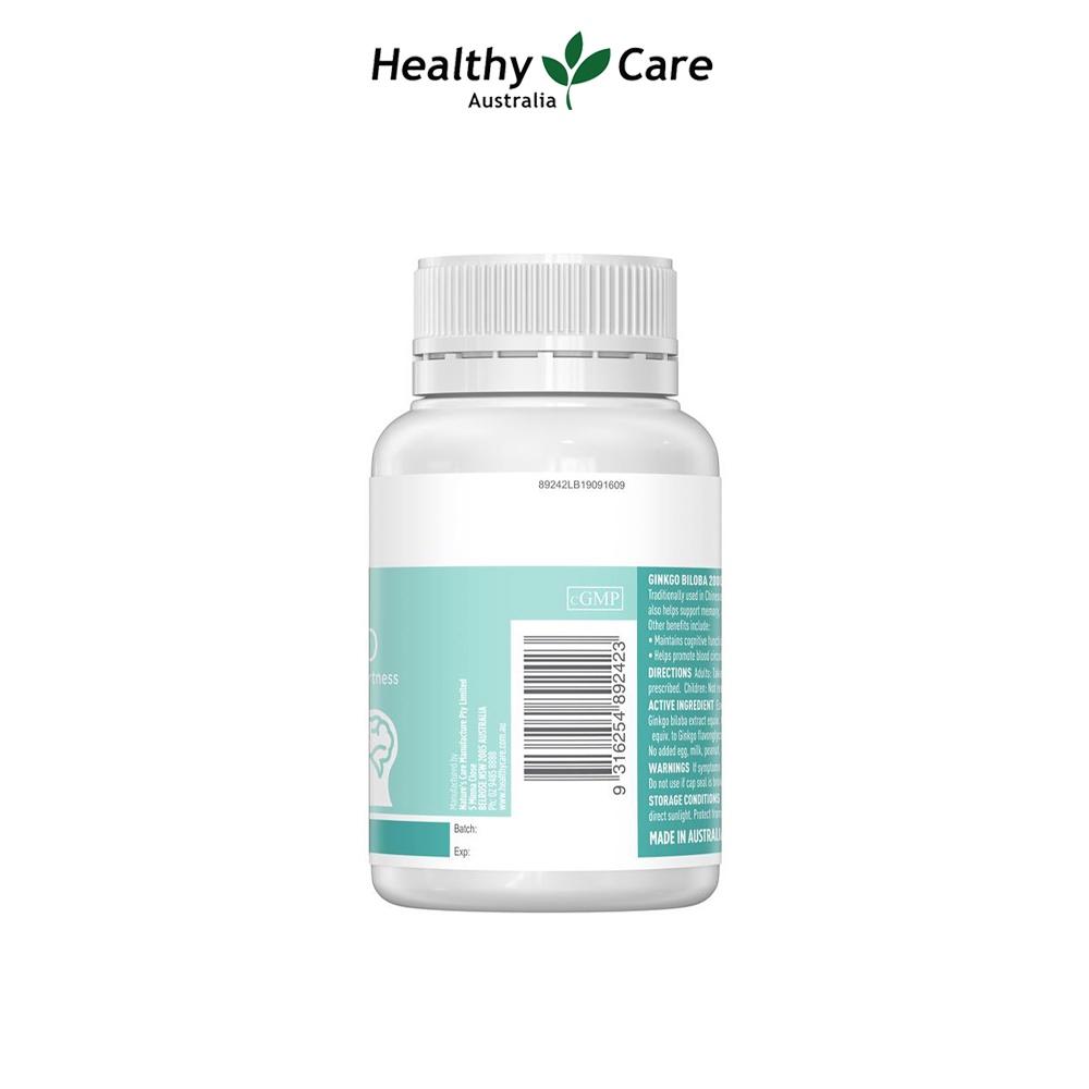 Viên uống bổ não Healthy Care Ginkgo Biloba 100 viên