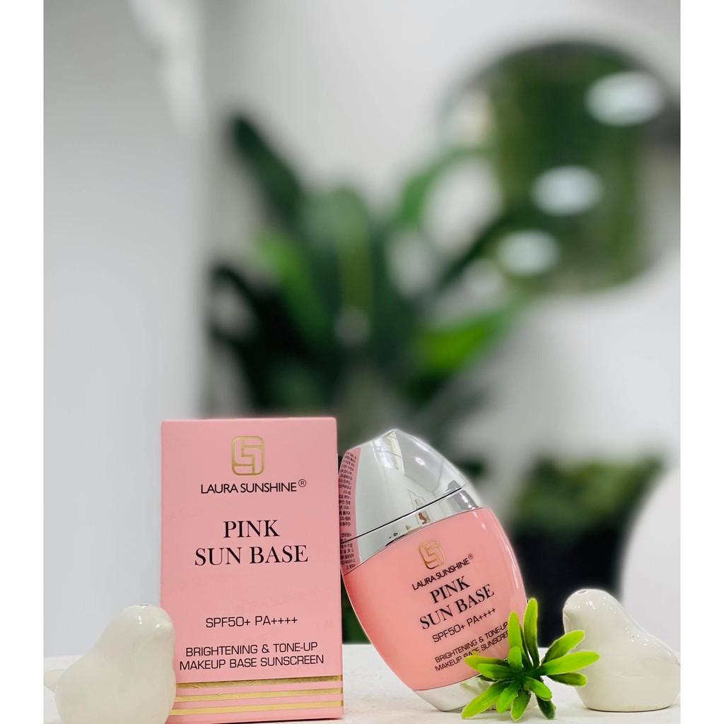 Kem Chống Nắng Kiêm Kem Lót Nâng Tone Da Hàn Quốc Pink Sun Base Spf 50+ Pa++++ Laura Sunshine