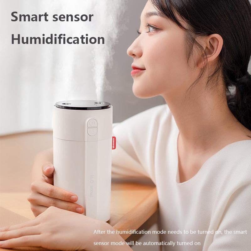 800ML Đôi Xịt Phun Sương Tạo Độ Ẩm Siêu Âm Thông Minh Tay Cảm Ứng Tinh Máy Khuếch Tán Tinh Dầu LED Phun Sương Tạo Máy Tạo Độ Ẩm Không Khí