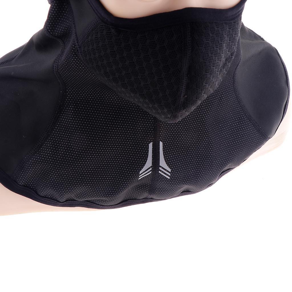 Windproof Outdoor Ski Zippered Cycling Face Mask Fleece Neck Warmer Black