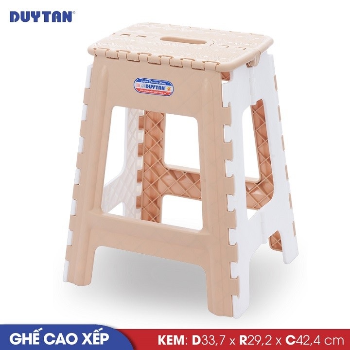Ghế cao xếp nhựa Duy Tân (33.7 x 29.2 x 42.4 cm) - 05004 - Giao màu ngẫu nhiên - Hàng chính hãng