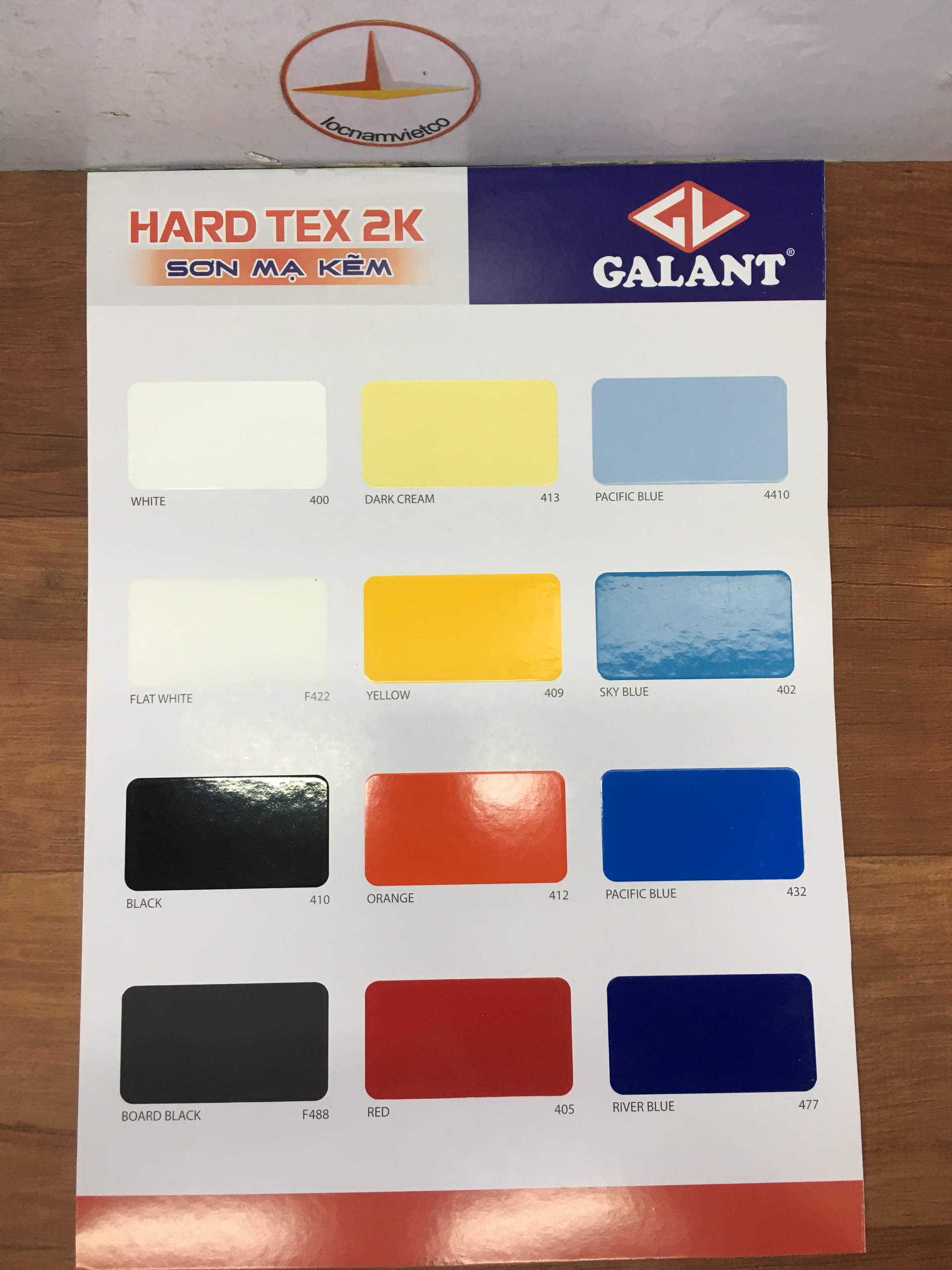 Sơn sắt mạ kẽm không cần lót Galant Hard Tex 2K Pacific Blue 432 1L/bộ