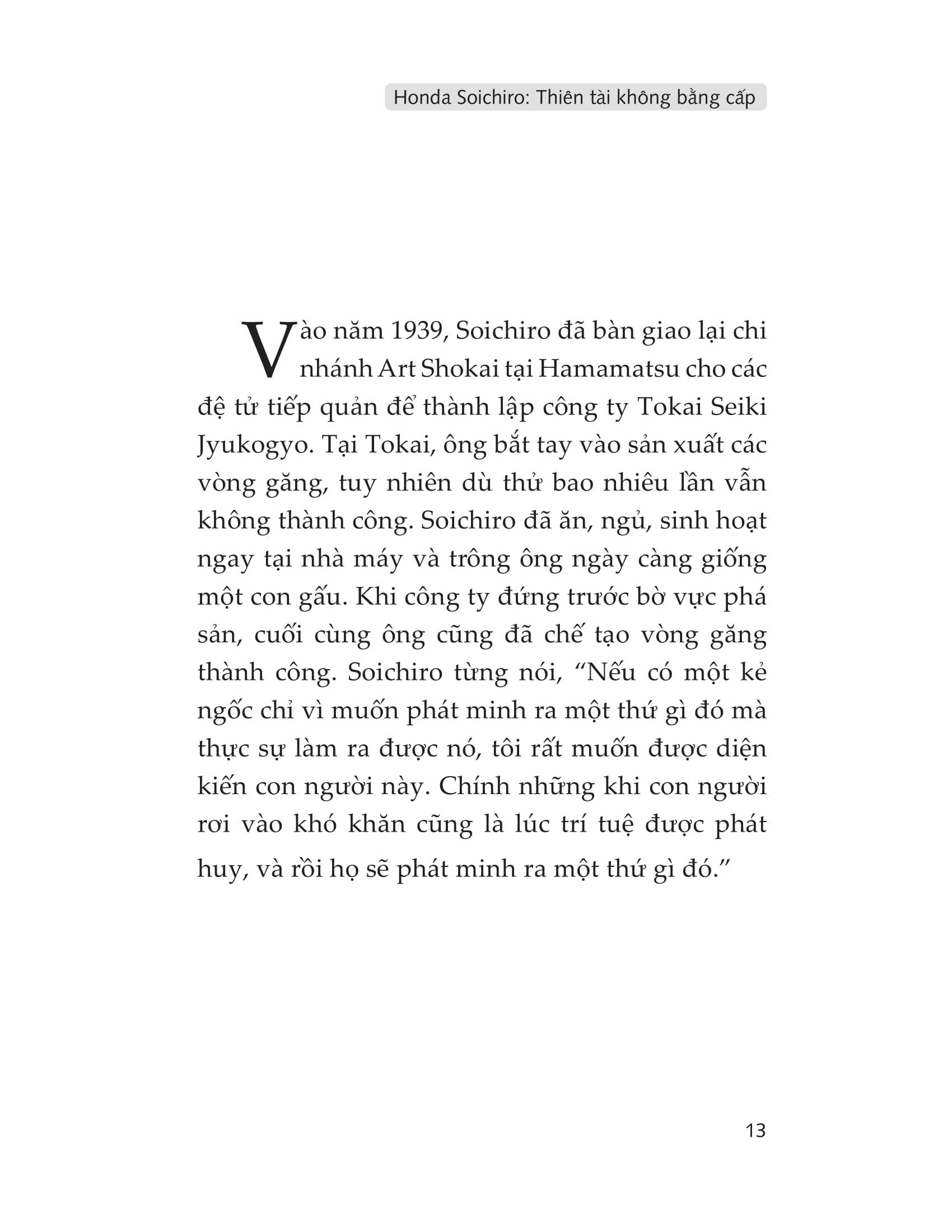 Sách - Honda Soichiro - Thiên Tài Không Bằng Cấp