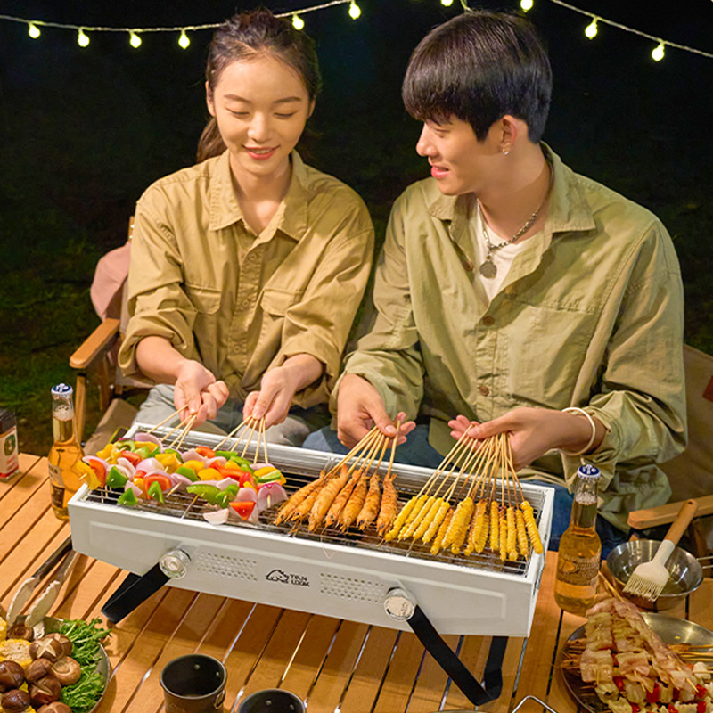 Bếp Nướng BBQ Ngoài Trời Gấp Gọn, Lò Nướng Mini Phù Hợp Mang Đi Dã Ngoại Du Lịch - Hàng Chính Hãng